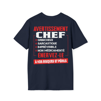 Chef, grincheux, sarcastique, imprévisible, non médicamenté