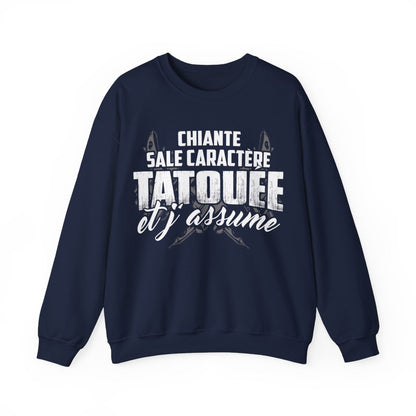 chiante, sale caractère, tatouée et j'assume
