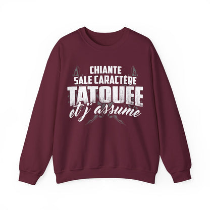 chiante, sale caractère, tatouée et j'assume