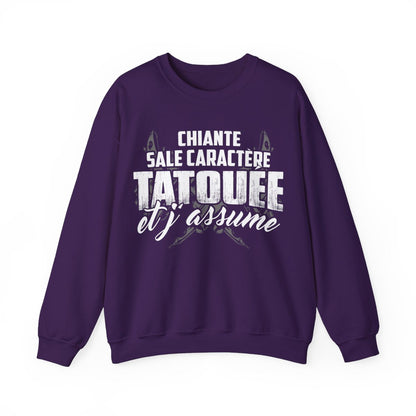 chiante, sale caractère, tatouée et j'assume