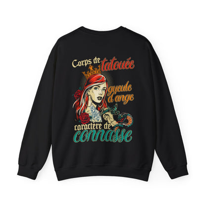 Corps de tatouée, gueule d’ange, caractère de connasse
