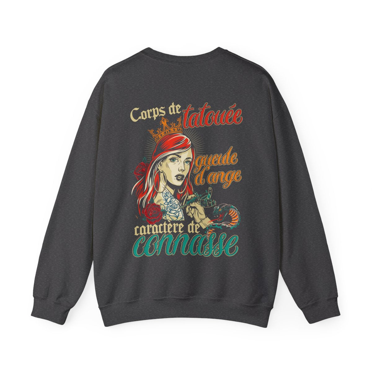 Corps de tatouée, gueule d’ange, caractère de connasse