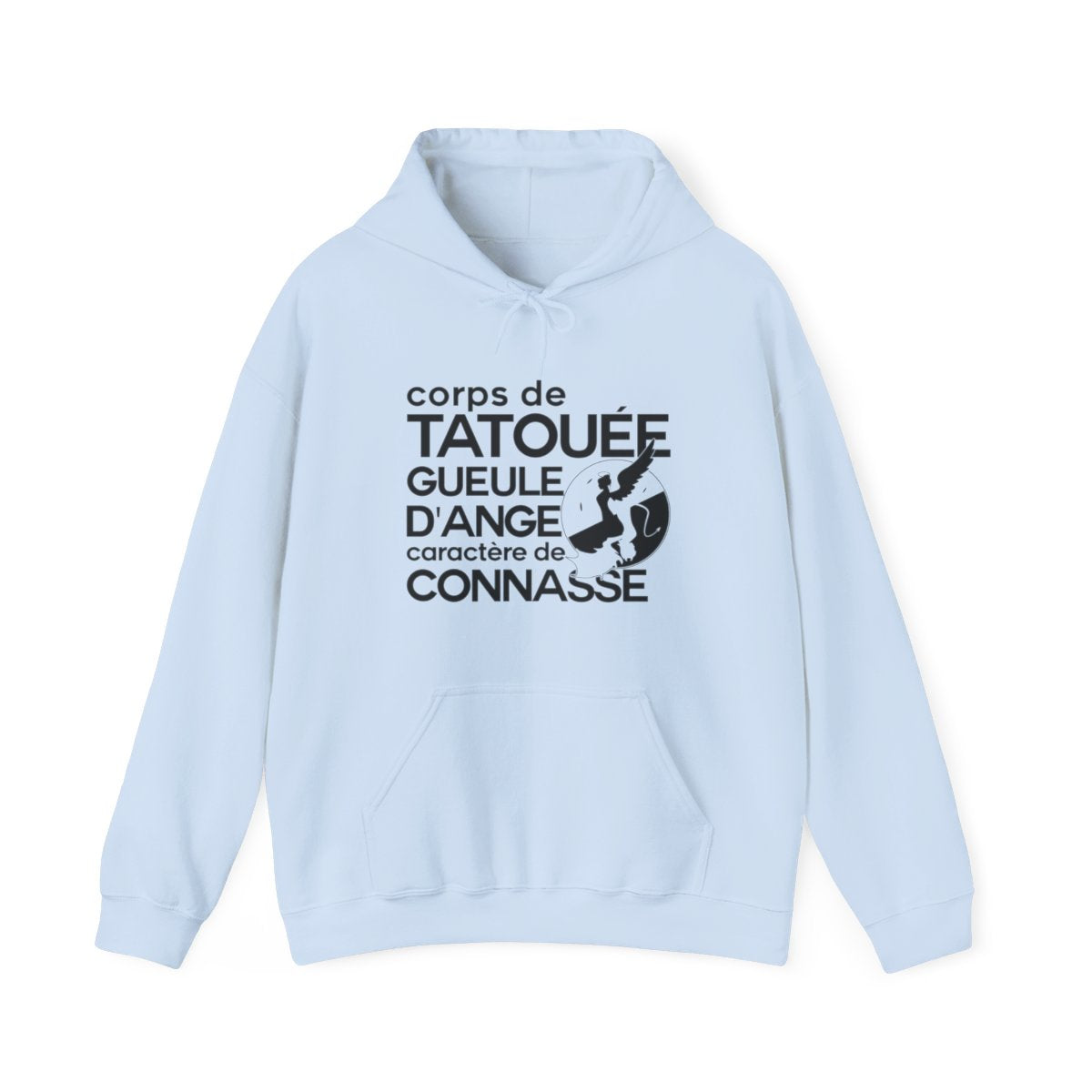 Corps de tatouée, gueule d’ange, caractère de connasse