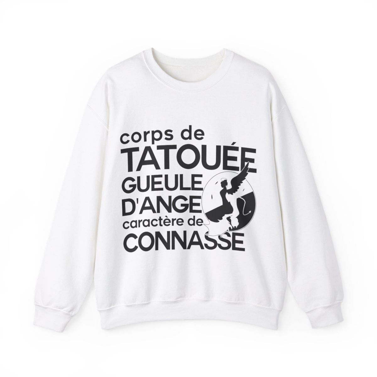 Corps de tatouée, gueule d’ange, caractère de connasse