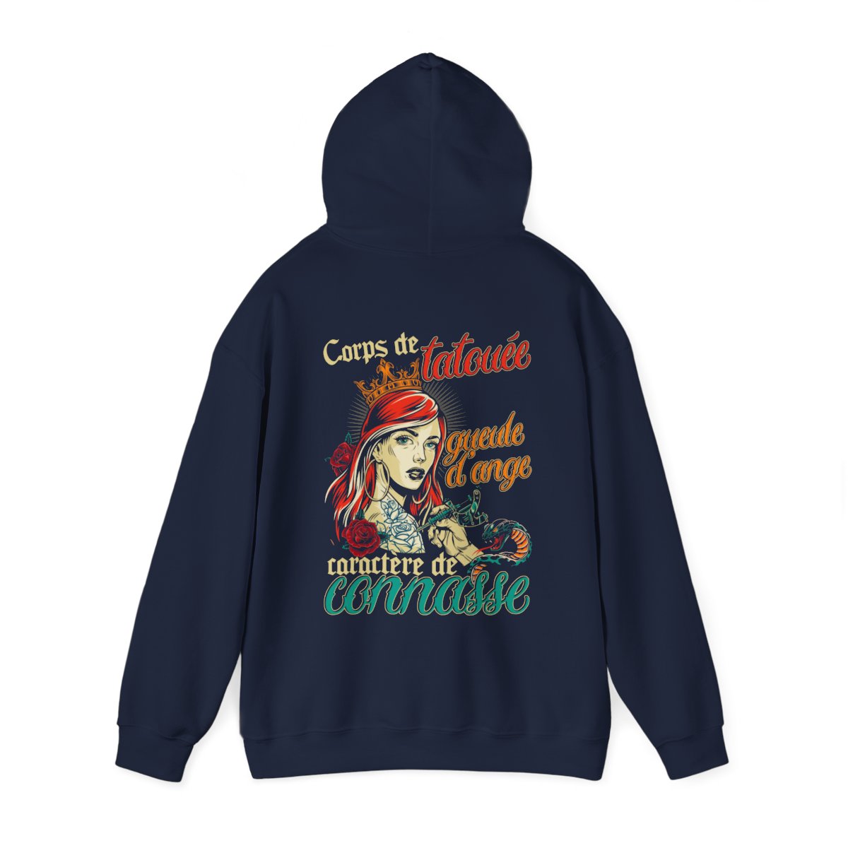 Corps de tatouée, gueule d’ange, caractère de connasse