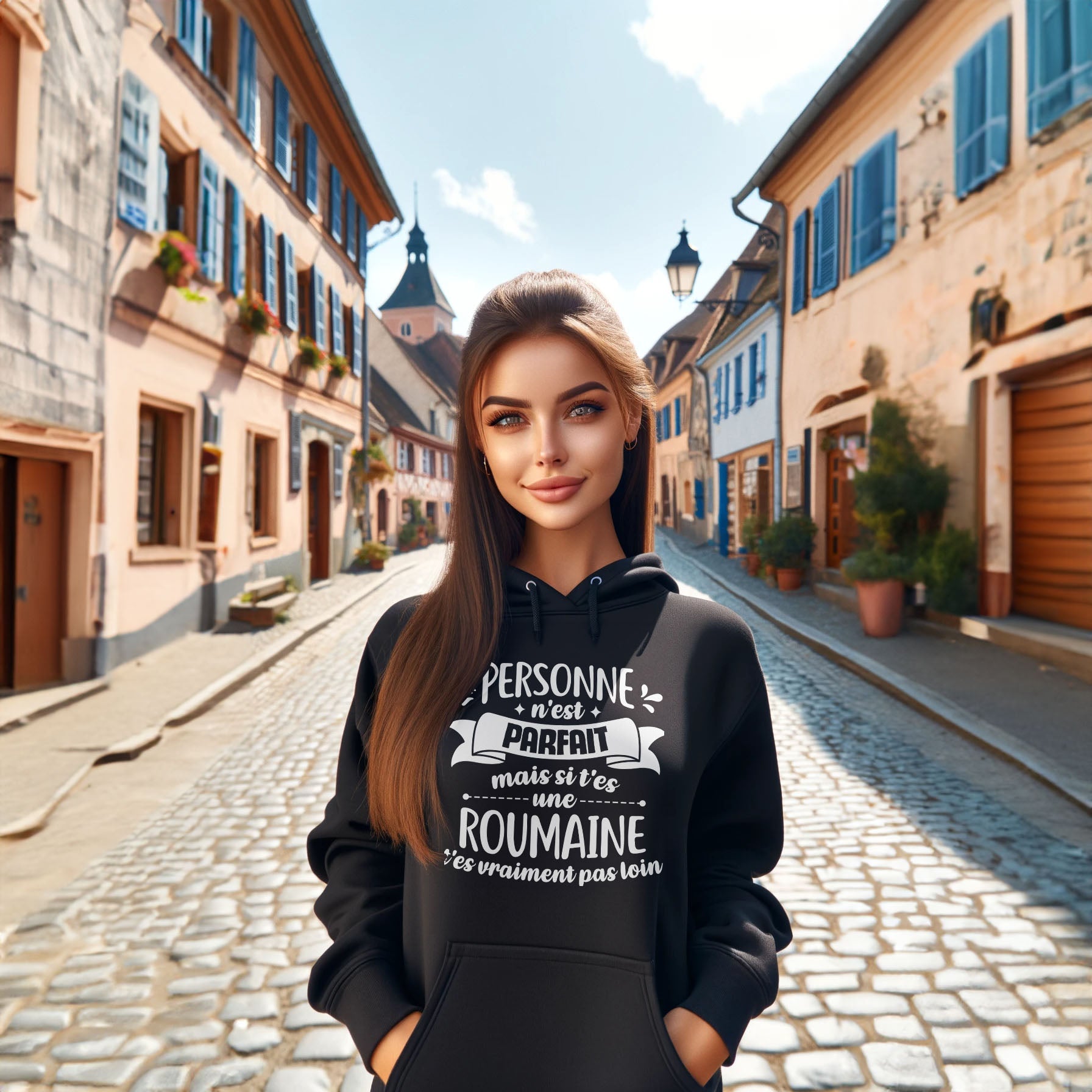 T-shirt & Sweatshirt à capuche - Ne sous-estimez jamais une Roumaine