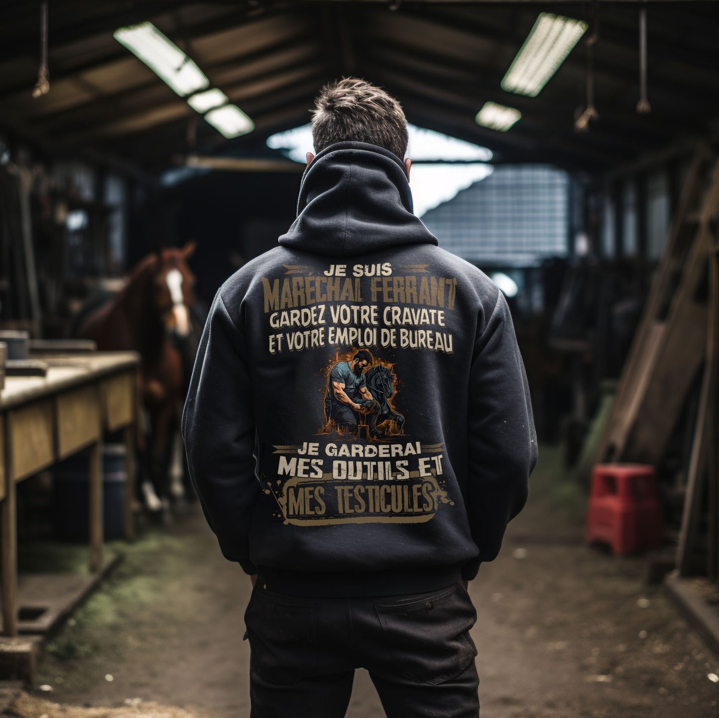 Je suis Maréchal ferrant, je garderai mes outils et mes testicules