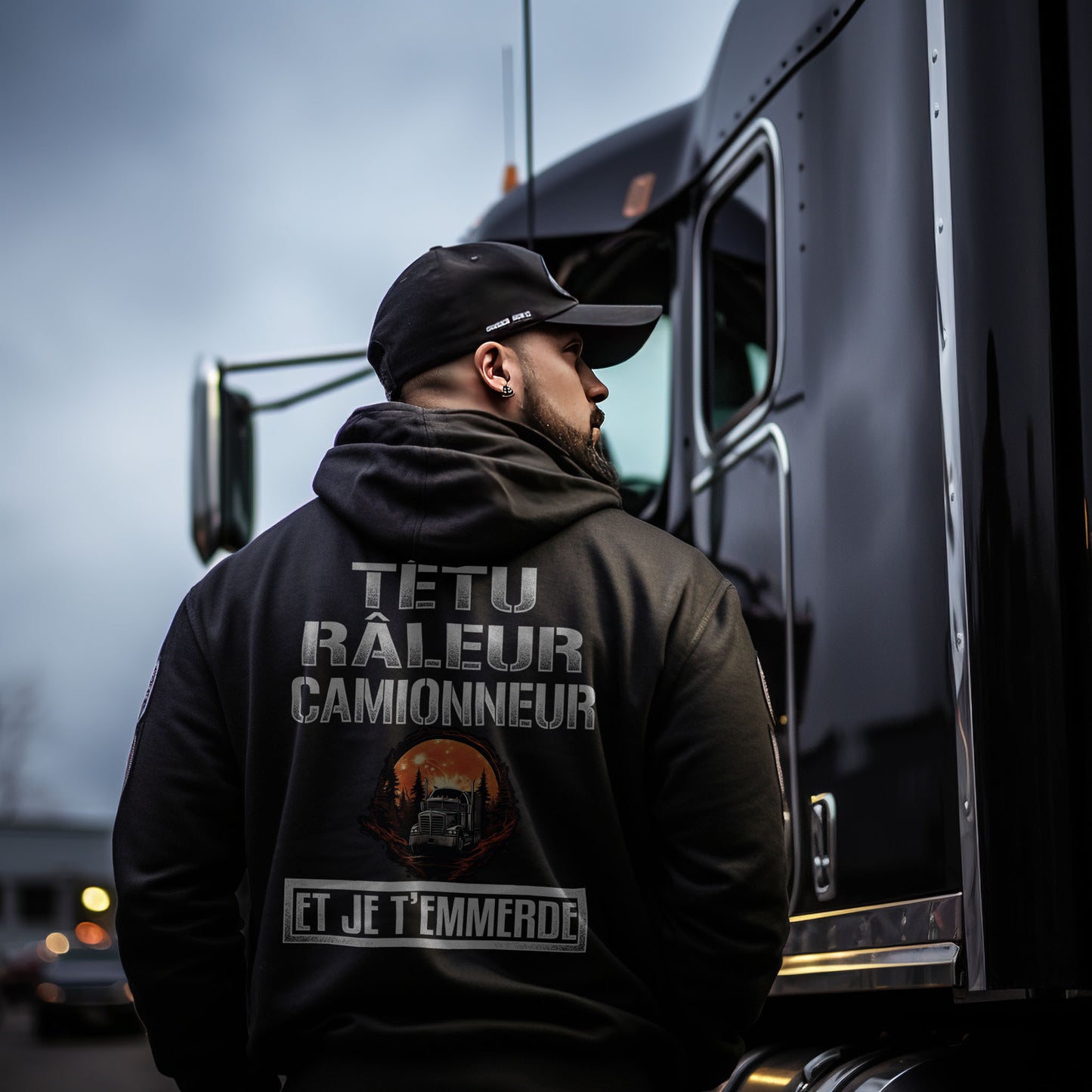 Têtu, râleur, Camionneur, et je t'emmerde