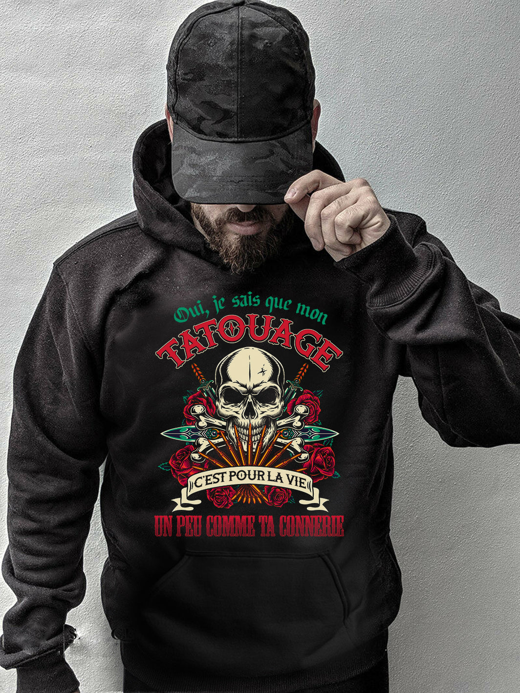 Oui, je sais que mon tatouage c’est pour la vie... Un peu comme ta connerie