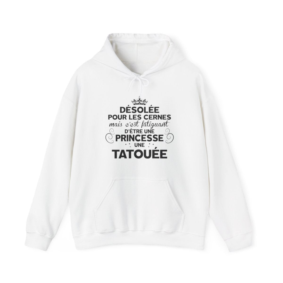 Désolée pour les cernes mais c'est fatiguant d'être une princesse une tatouée et une maman