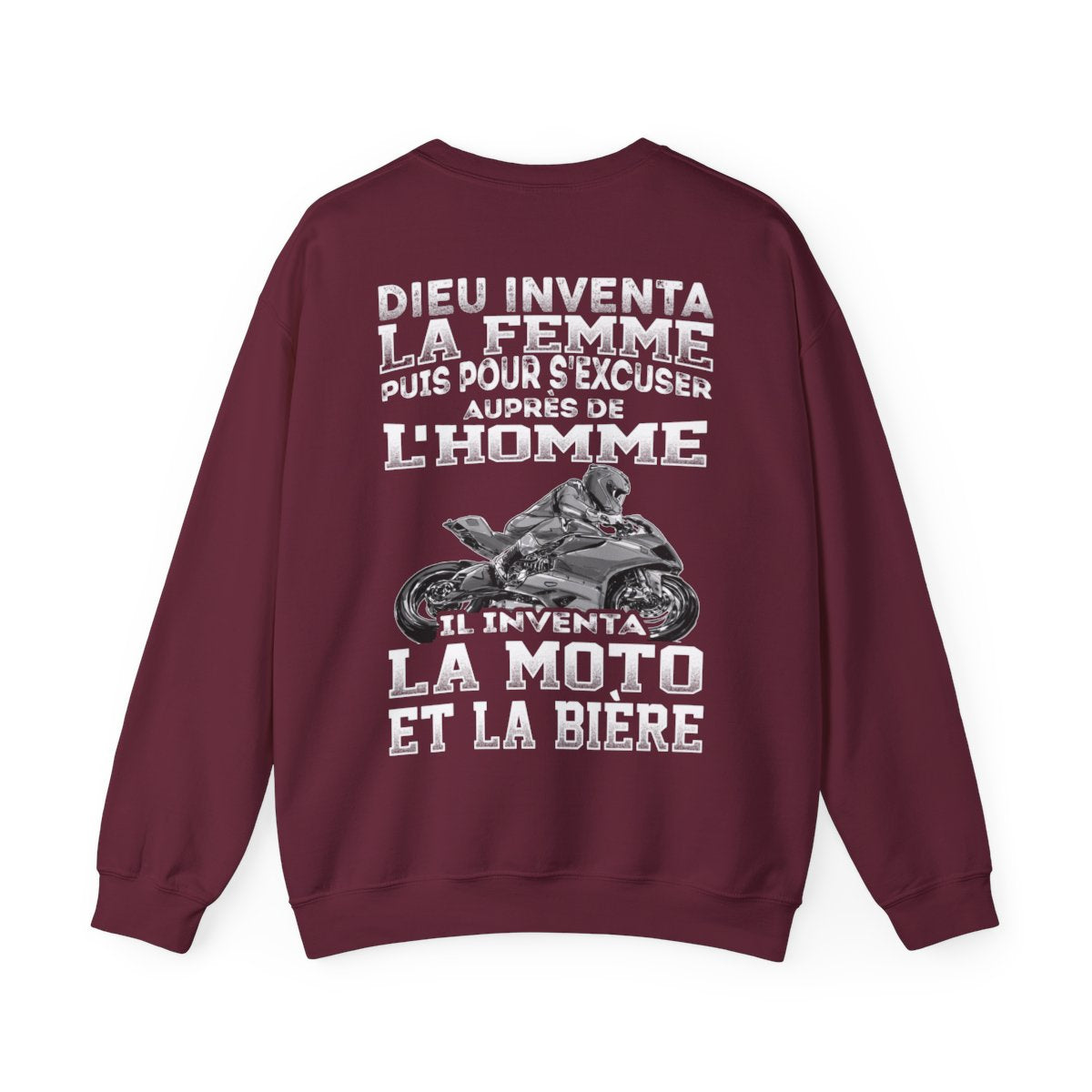 Dieu inventa la femme puis pour s'excuser auprès de l'homme il inventa la moto et la bière