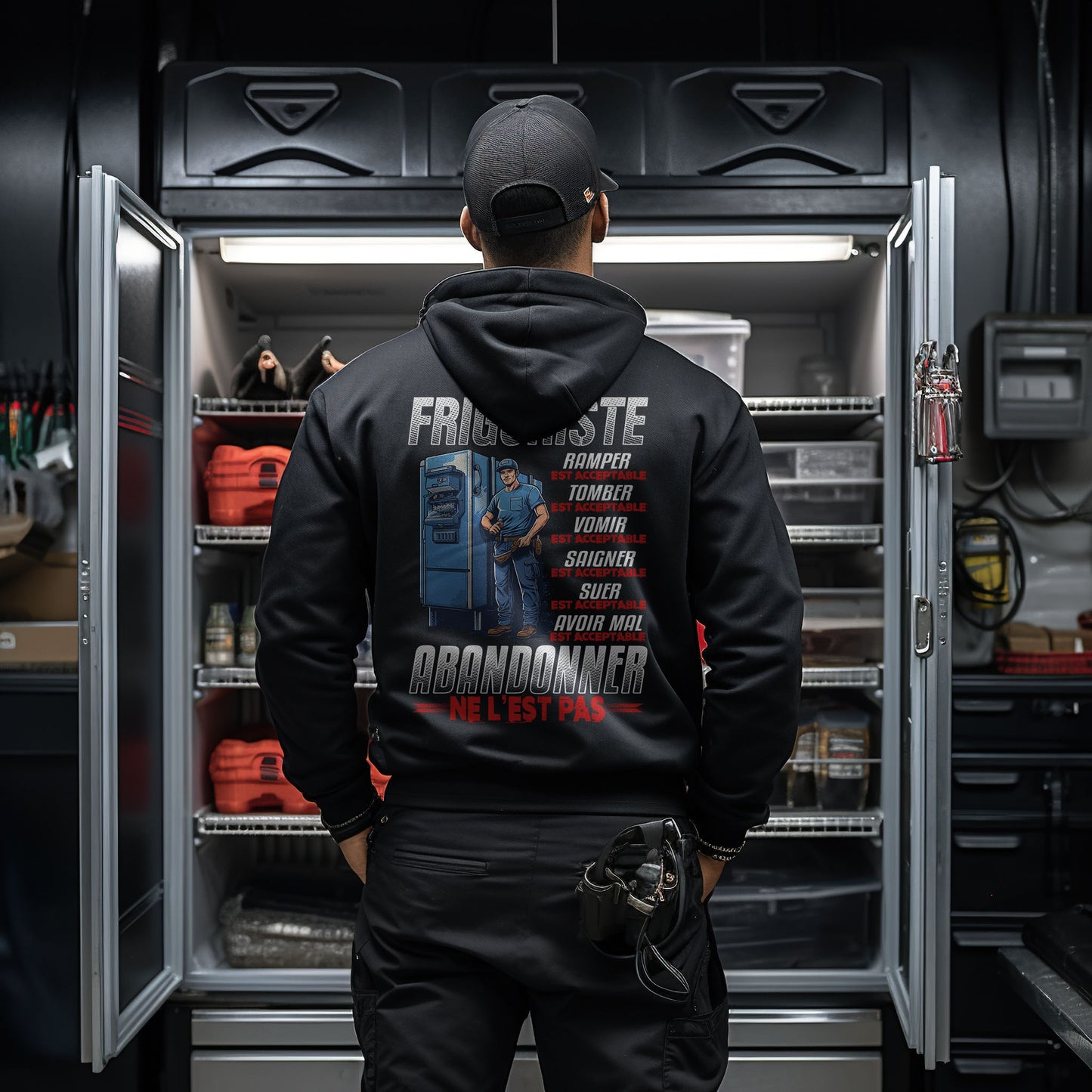 Frigoriste, ramper, tomber, vomir, saigner est acceptable