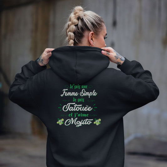Je suis une femme simple je suis tatouée et j'aime mojitos