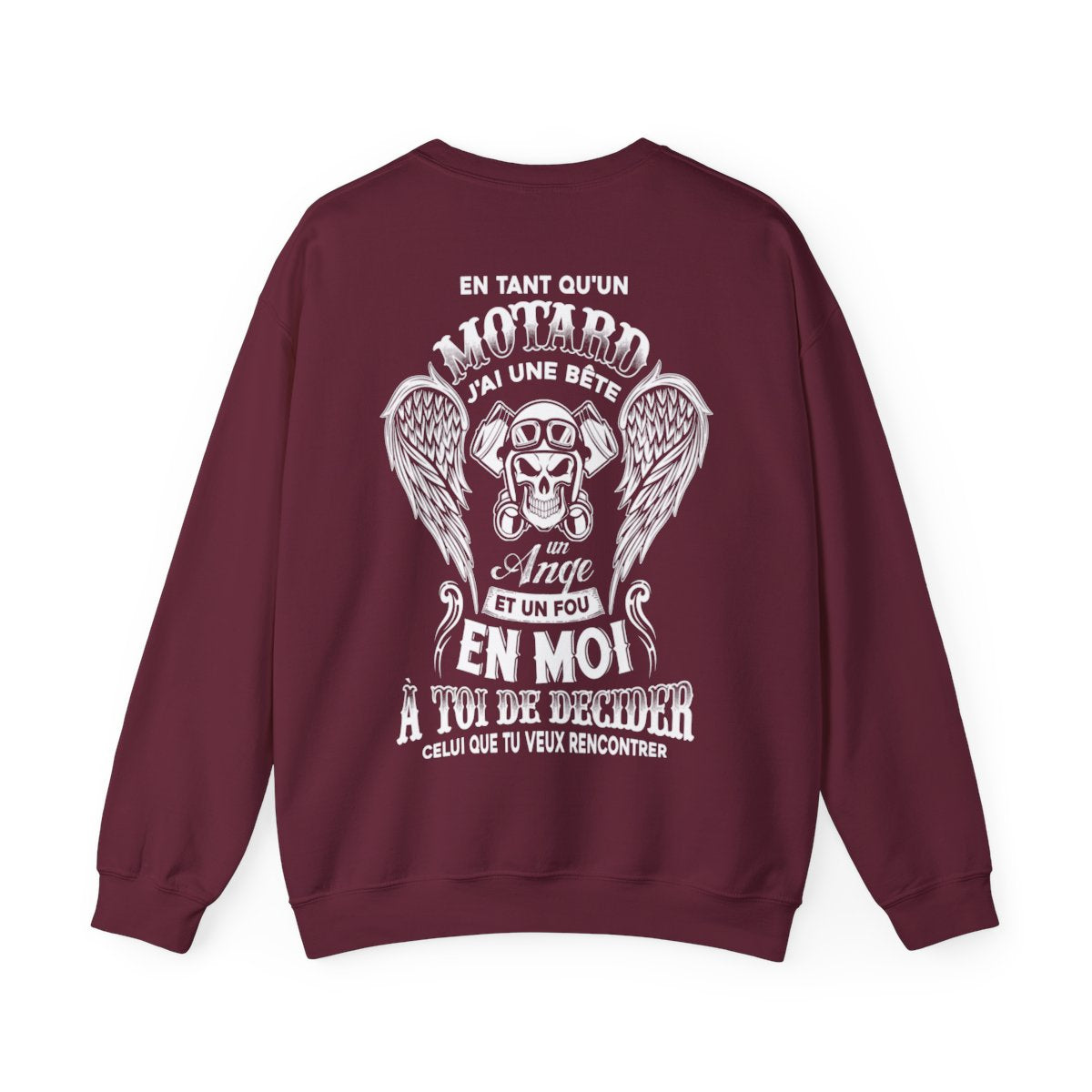 En tant qu'un motard, j'ai une bête, un ange et un fou en moi