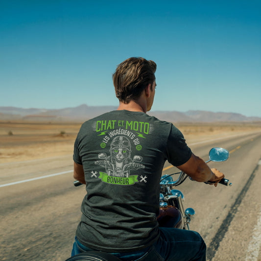 Chat et moto les ingrédients du bonheur