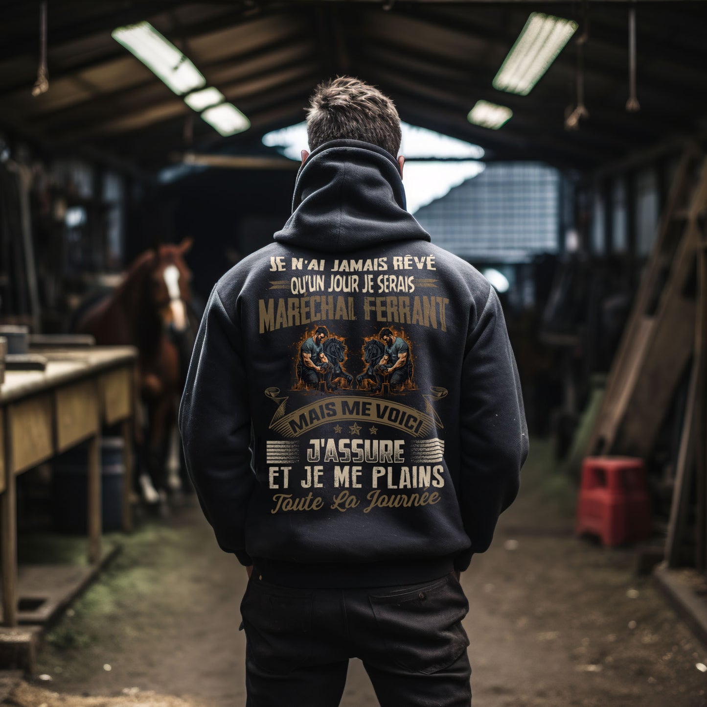 Je n'ai jamais rêvé qu'un jour je serais Maréchal ferrant