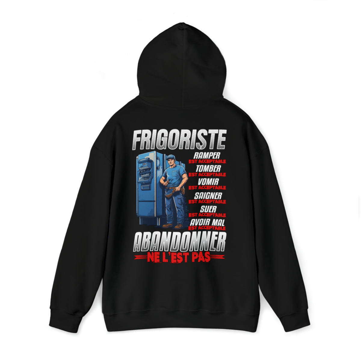 Frigoriste, ramper, tomber, vomir, saigner est acceptable