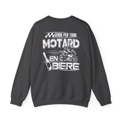 Genou par terre... motard en bière !