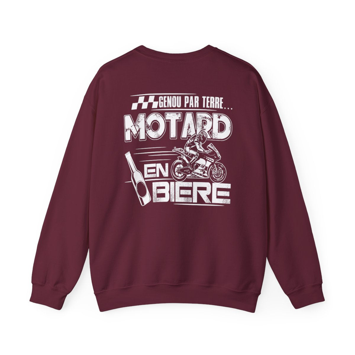 Genou par terre... motard en bière !