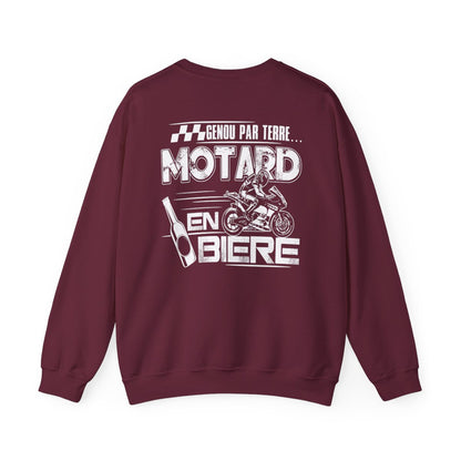 Genou par terre... motard en bière !