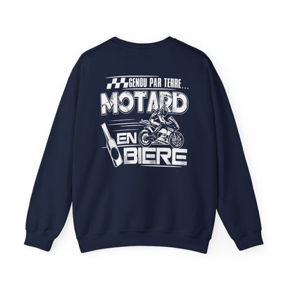 Genou par terre... motard en bière !