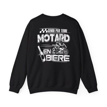 Genou par terre... motard en bière !