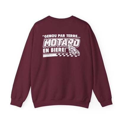 Genou par terre... motard en bière !