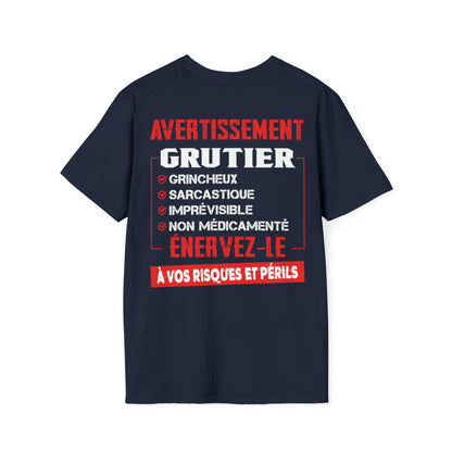 Grutier, grincheux, sarcastique, imprévisible, non médicamenté