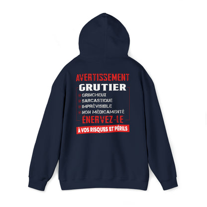 Grutier, grincheux, sarcastique, imprévisible, non médicamenté