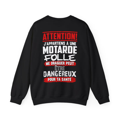 J’appartiens à une motarde folle me draguer peut être dangereux pour ta santé