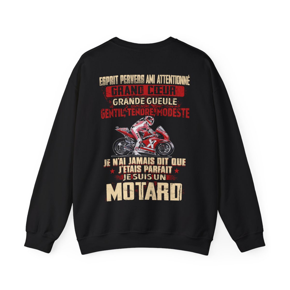 Je n'ai jamais dit que j'étais parfait je suis motard