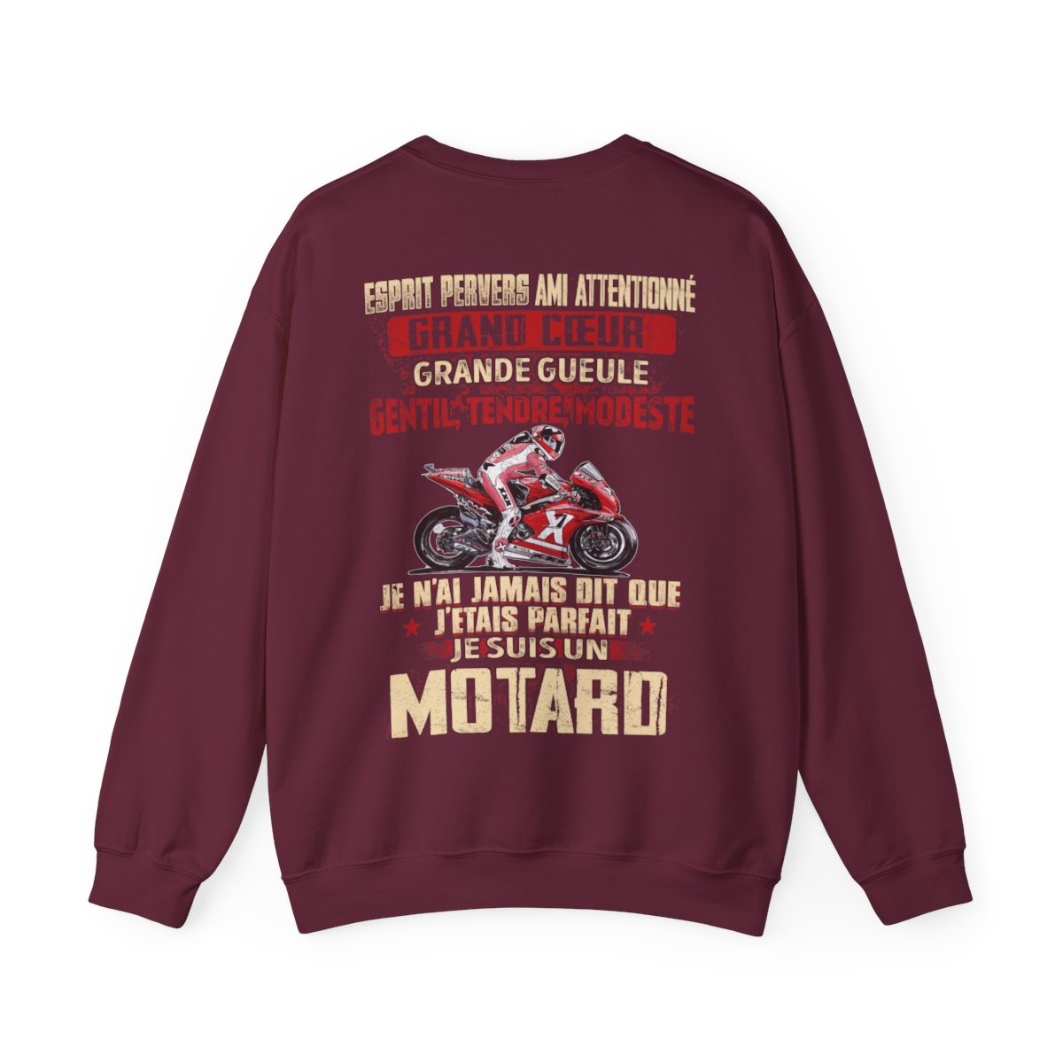 Je n'ai jamais dit que j'étais parfait je suis motard