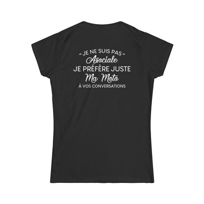 Je ne suis pas asociale je préfère juste ma moto à vos conversations