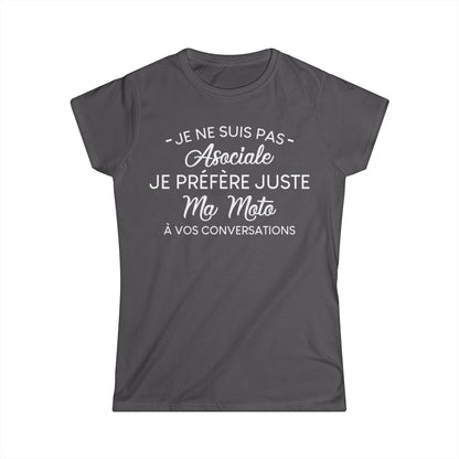 Je ne suis pas asociale je préfère juste ma moto à vos conversations