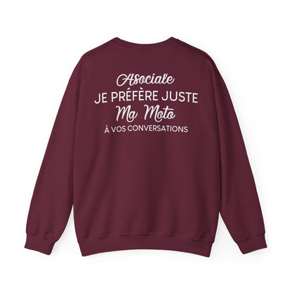 Je ne suis pas asociale je préfère juste ma moto à vos conversations