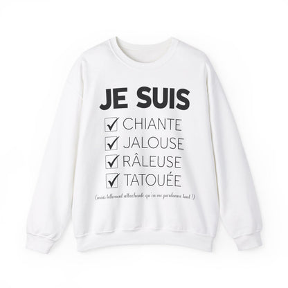 Je suis chiante, jalouse, râleuse, tatouée mais tellement attachante qu'en me pardonne tout