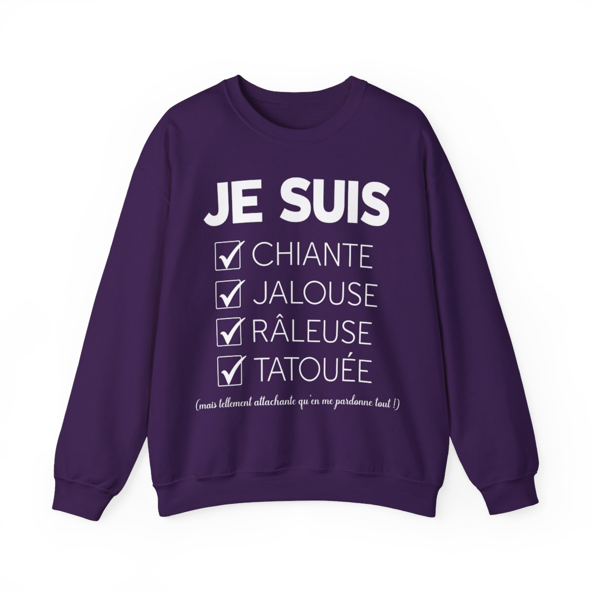 Je suis chiante, jalouse, râleuse, tatouée mais tellement attachante qu'en me pardonne tout