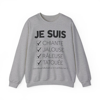 Je suis chiante, jalouse, râleuse, tatouée mais tellement attachante qu'en me pardonne tout