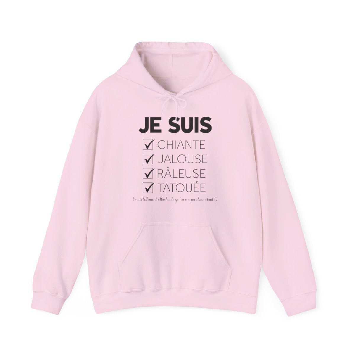 Je suis chiante, jalouse, râleuse, tatouée mais tellement attachante qu'en me pardonne tout