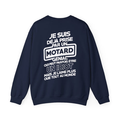 Je suis déjà prise par un motard génial qui peut parfois être un idiot mais je l'aime plus que tout au monde