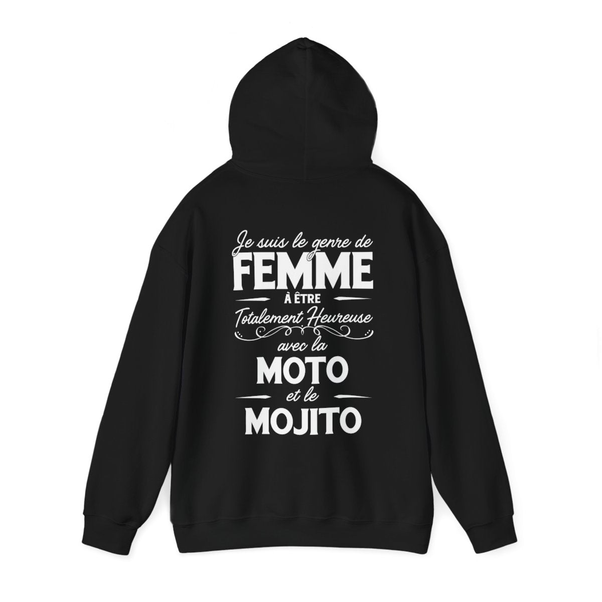 Je suis le genre de femme à être totalement heureuse avec le moto et le mojito