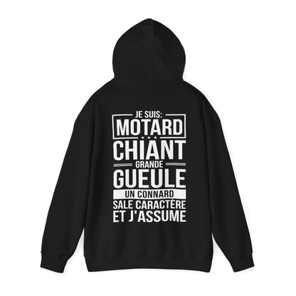 Je suis motard, grande gueule, sale caractère et j'assume