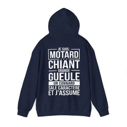 Je suis motard, grande gueule, sale caractère et j'assume