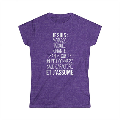 Je suis motarde, grande gueule, sale caractère et j'assume
