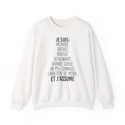 Je suis motarde, tatouée, râleuse, attachiante