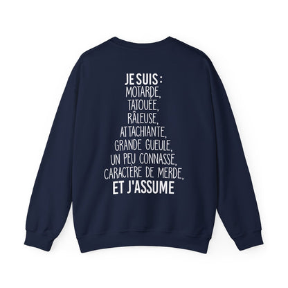 Je suis Motarde, tatouée, râleuse, caractère de merde et j'assume