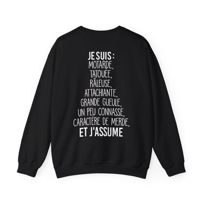 Je suis Motarde, tatouée, râleuse, caractère de merde et j'assume