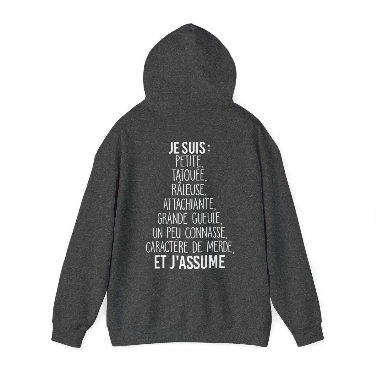 Sweat à Capuche Femme Drôle 'Je Suis Tatouée Râleuse Attachiante Grande Gueule' - Cadeau Humoristique Original