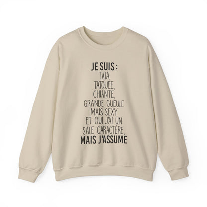 Je suis tata, tatouée, chiante, grande gueule mais sexy et oui j'ai un sale caractère et j'assume