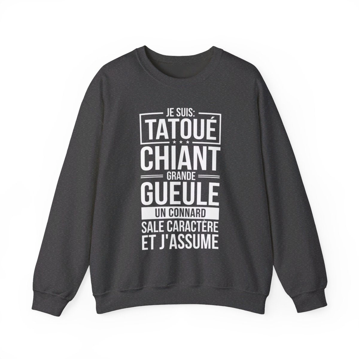 Je suis tatoué, chiant, grande gueule, un connard, sale caractère et j'assume